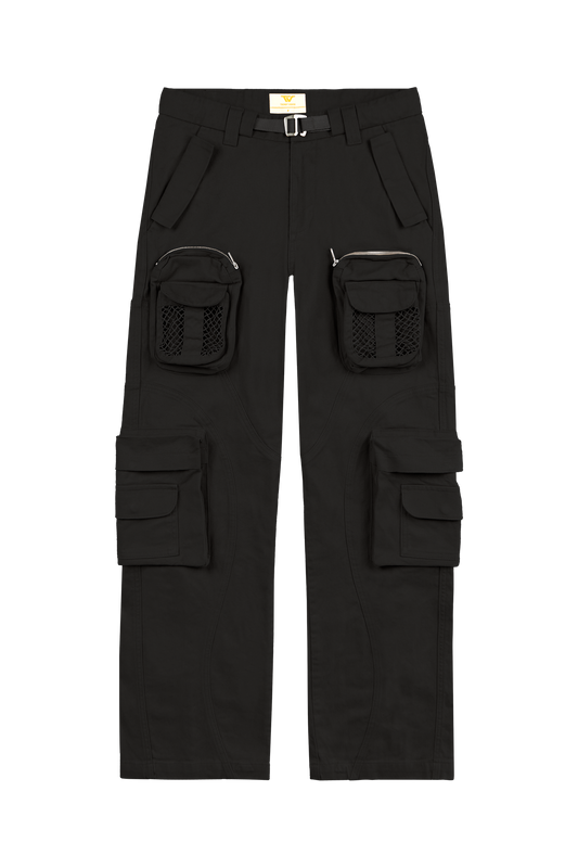 Black Net Cargo Pants 2.0