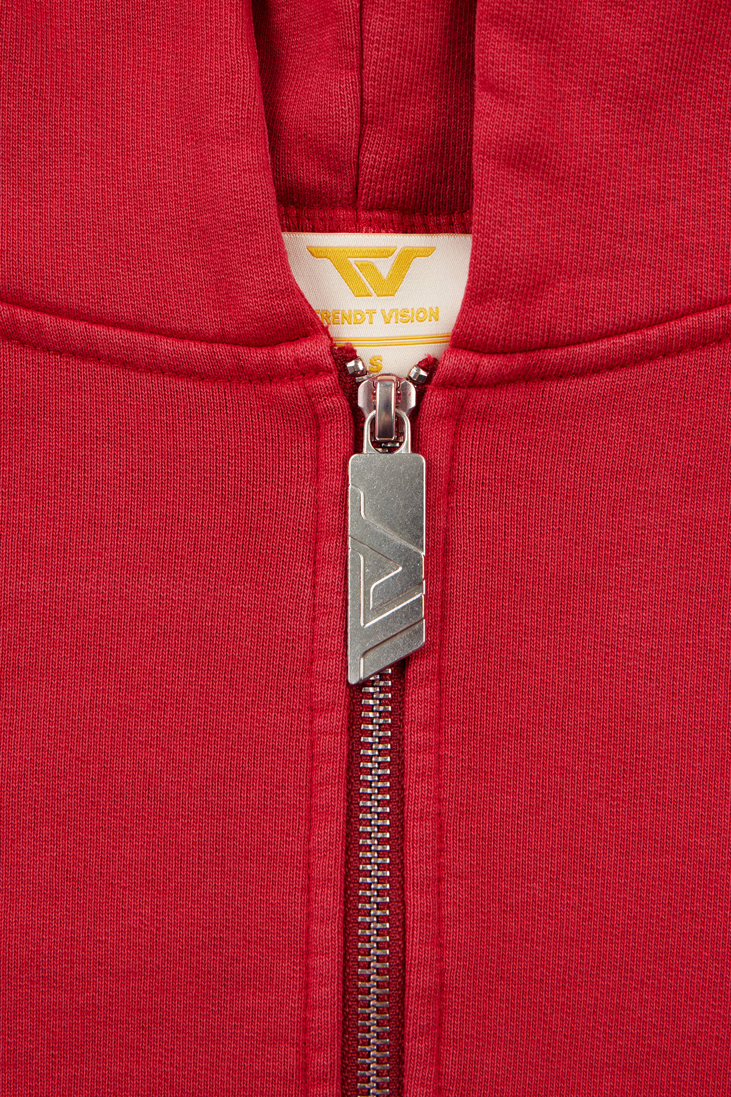 Red Logo Zip Hoodie