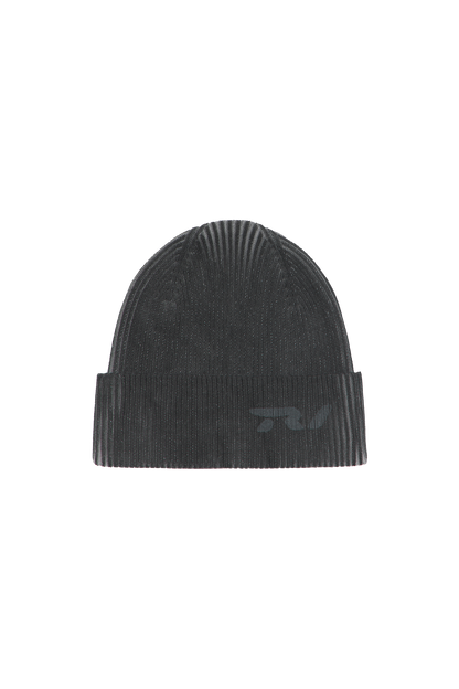 Black Logo Knit Beanie