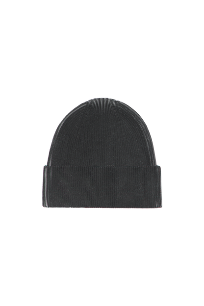 Black Logo Knit Beanie