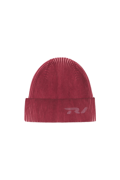 Red Logo Knit Beanie