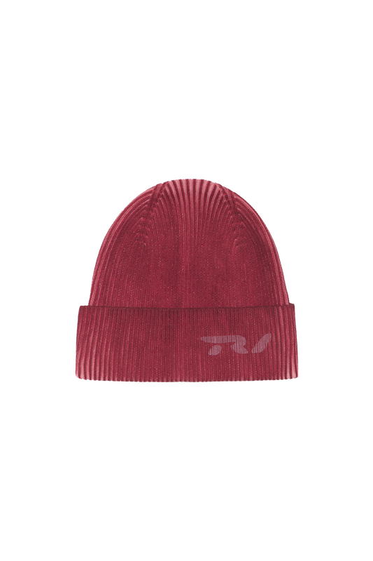 Red Logo Knit Beanie