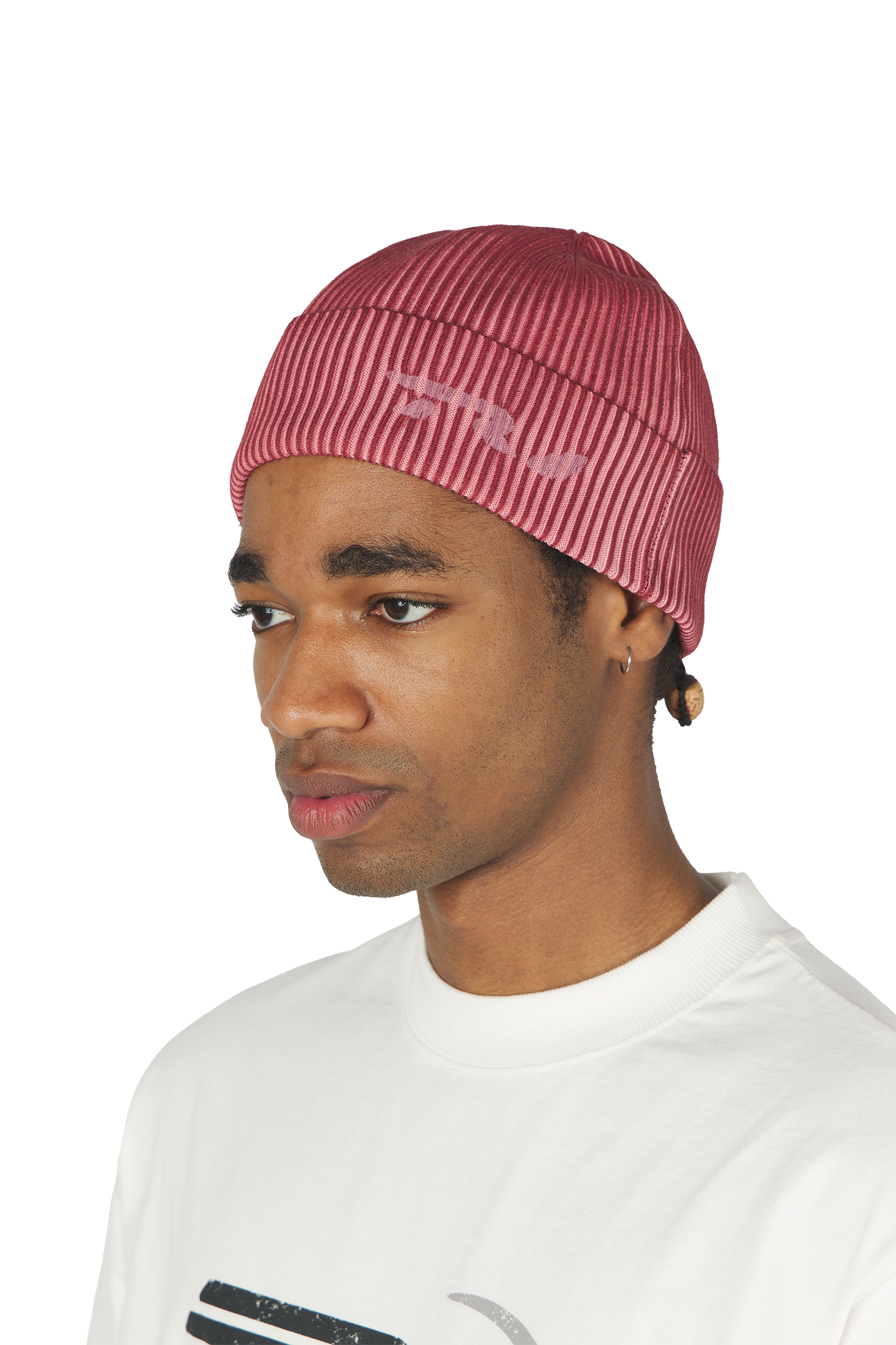 Red Logo Knit Beanie