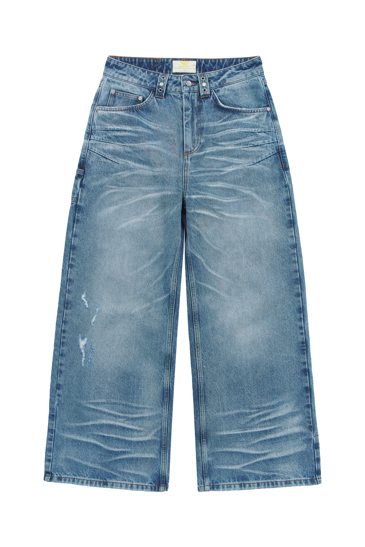 Blue Whisker Denim Jeans