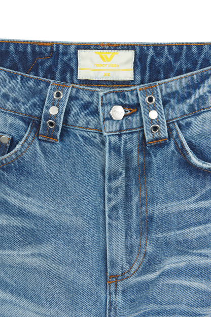 Blue Whisker Denim Jeans