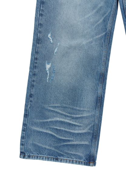 Blue Whisker Denim Jeans