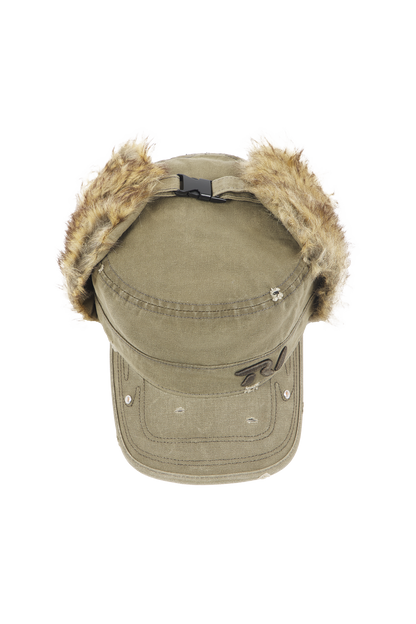 Olive Fur Cap