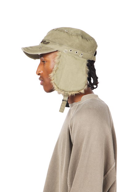 Olive Fur Cap