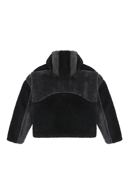 Ash Black Basic Fleece Jacket