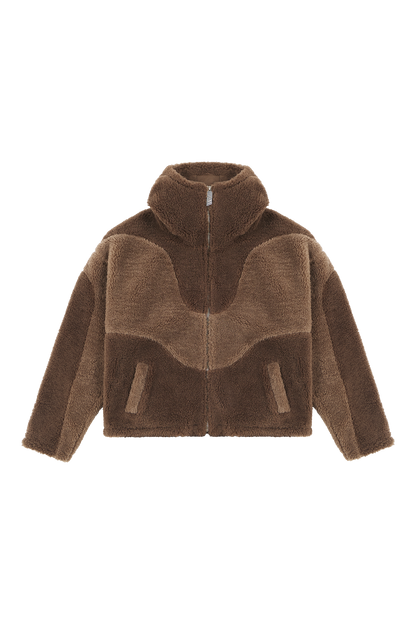 Mud Brown Basic Fleece Jacket