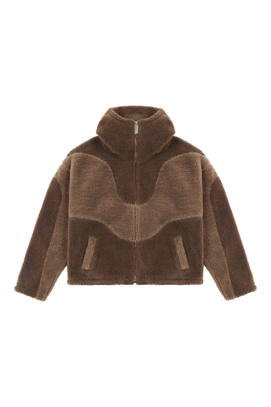 Mud Brown Basic Fleece Jacket