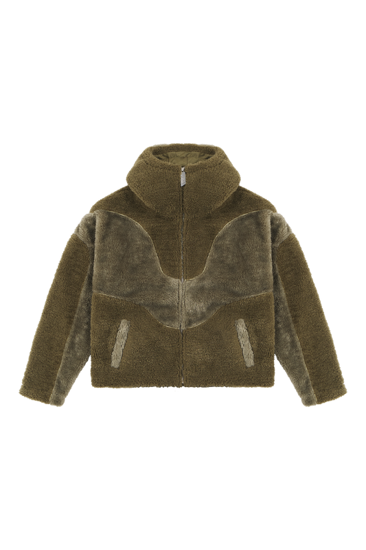 Burnt Olive Fleece Jacket