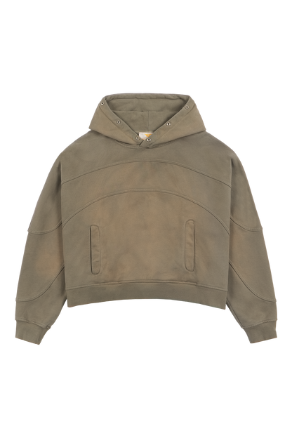 Olive Fur Hoodie