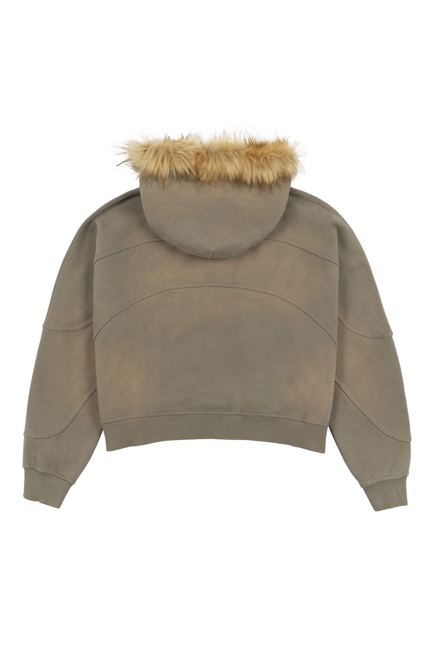 Olive Fur Hoodie