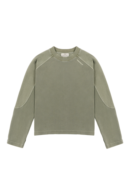 Burnt Olive Waffle Longsleeve