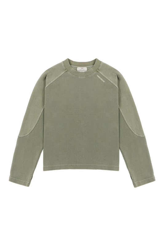 Burnt Olive Waffle Longsleeve