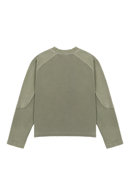 Burnt Olive Waffle Longsleeve