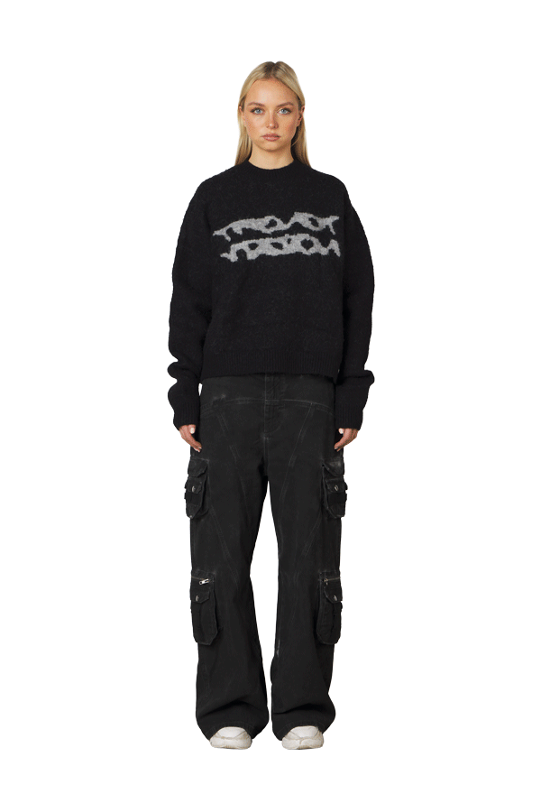 Mohair Logo Knit Trendt Vision