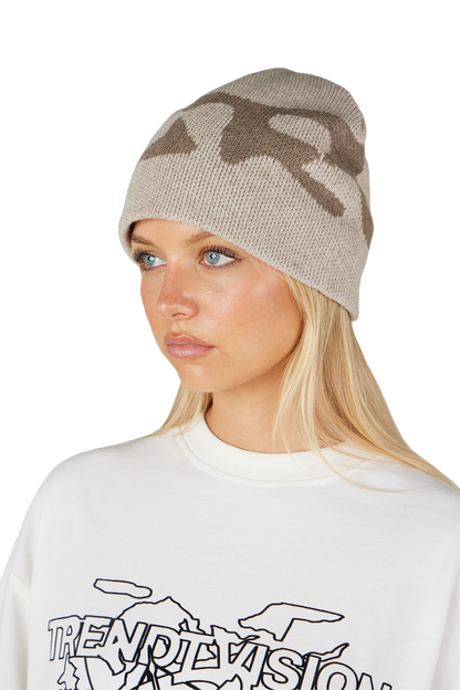 Beige Logo Beanie