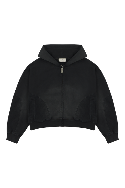 Pitch Black Zip Hoodie