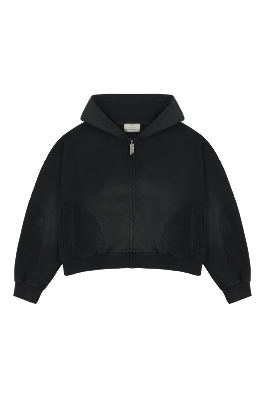 Pitch Black Zip Hoodie