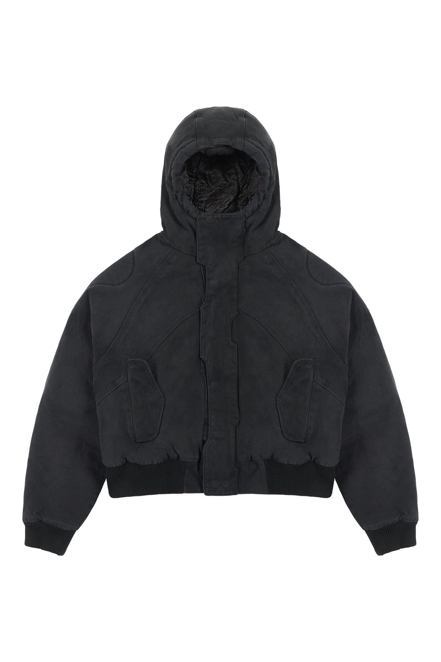 Black Mecha Puffer Jacket