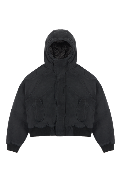 Black Mecha Puffer Jacket