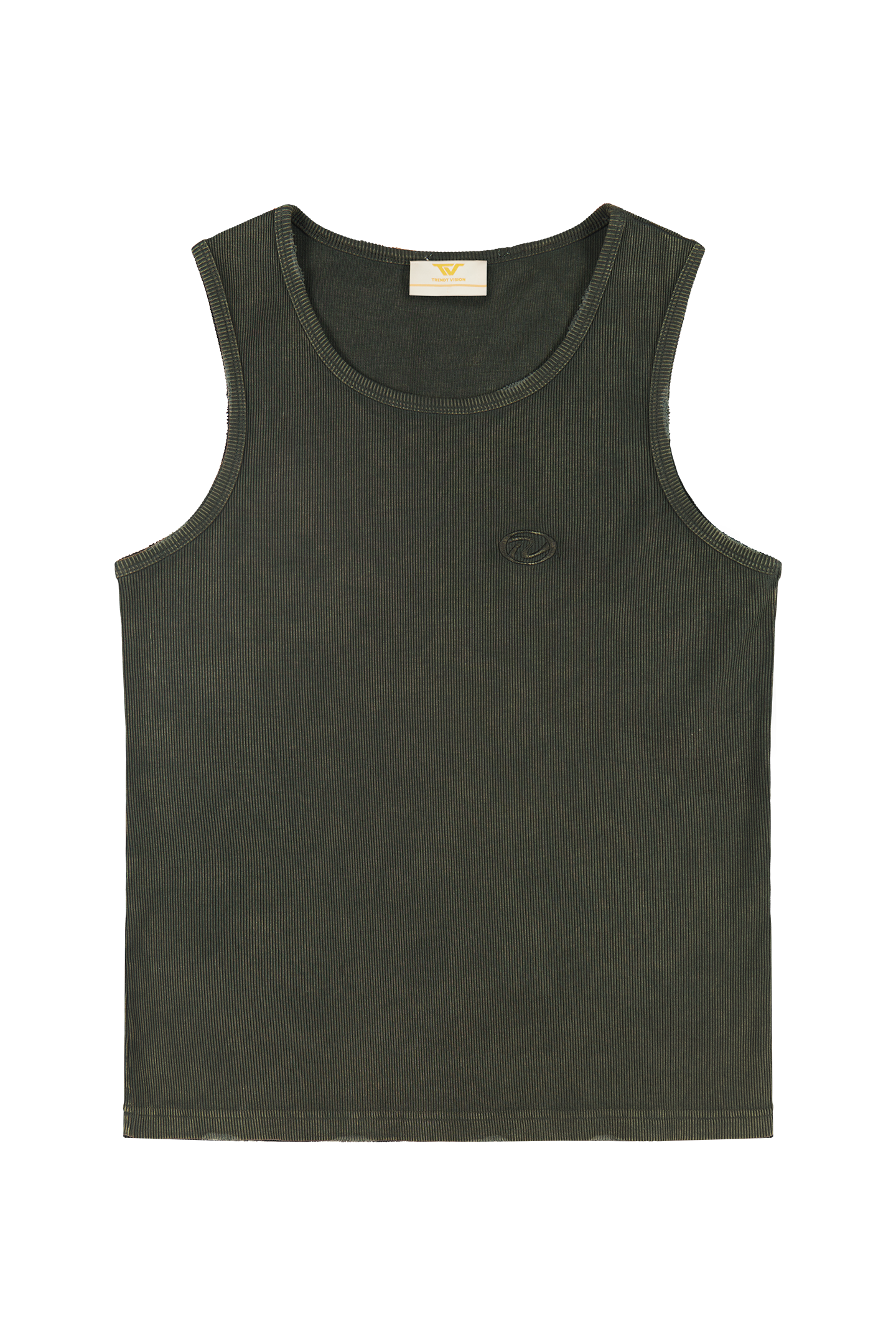 Olive "Echoes" Tank Top