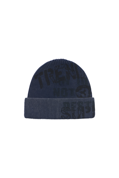 Navy Graphic Beanie