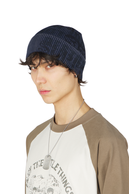 Navy Graphic Beanie