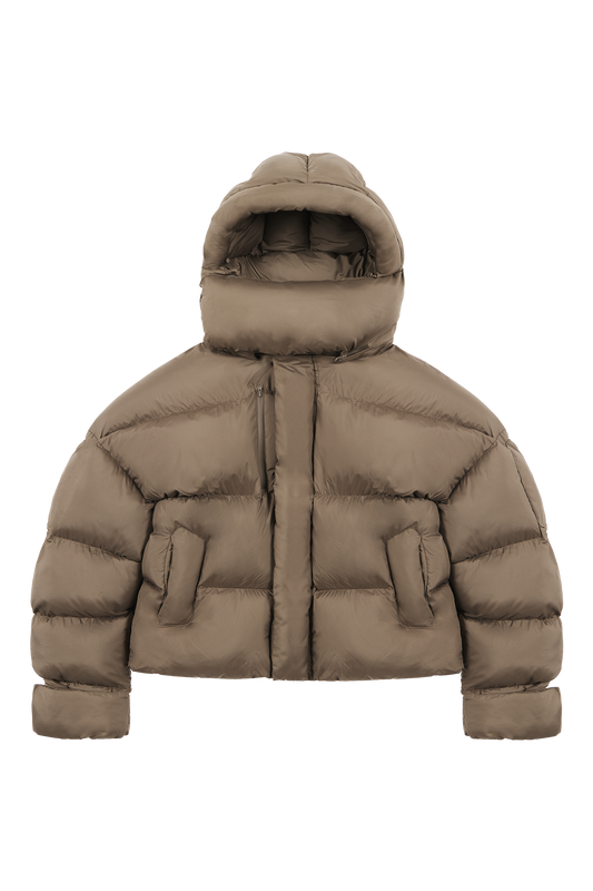 Mud Brown Puffer Jacket