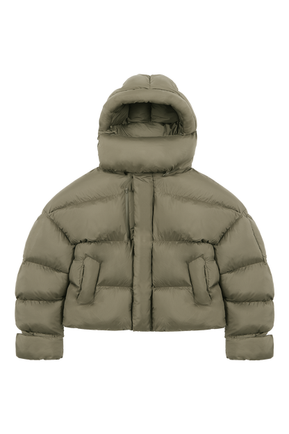 Burnt Olive Puffer Jacket