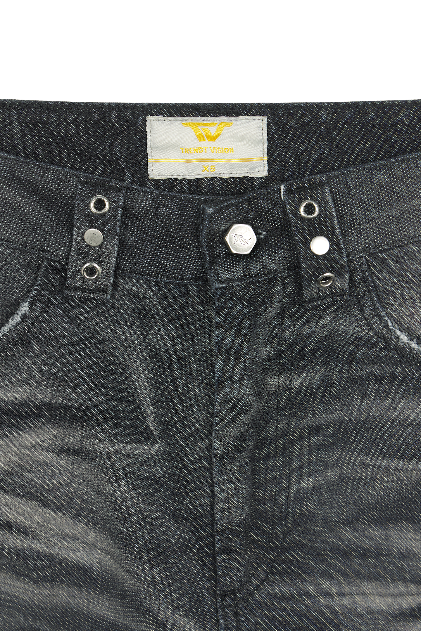 Black Whisker Denim Jeans