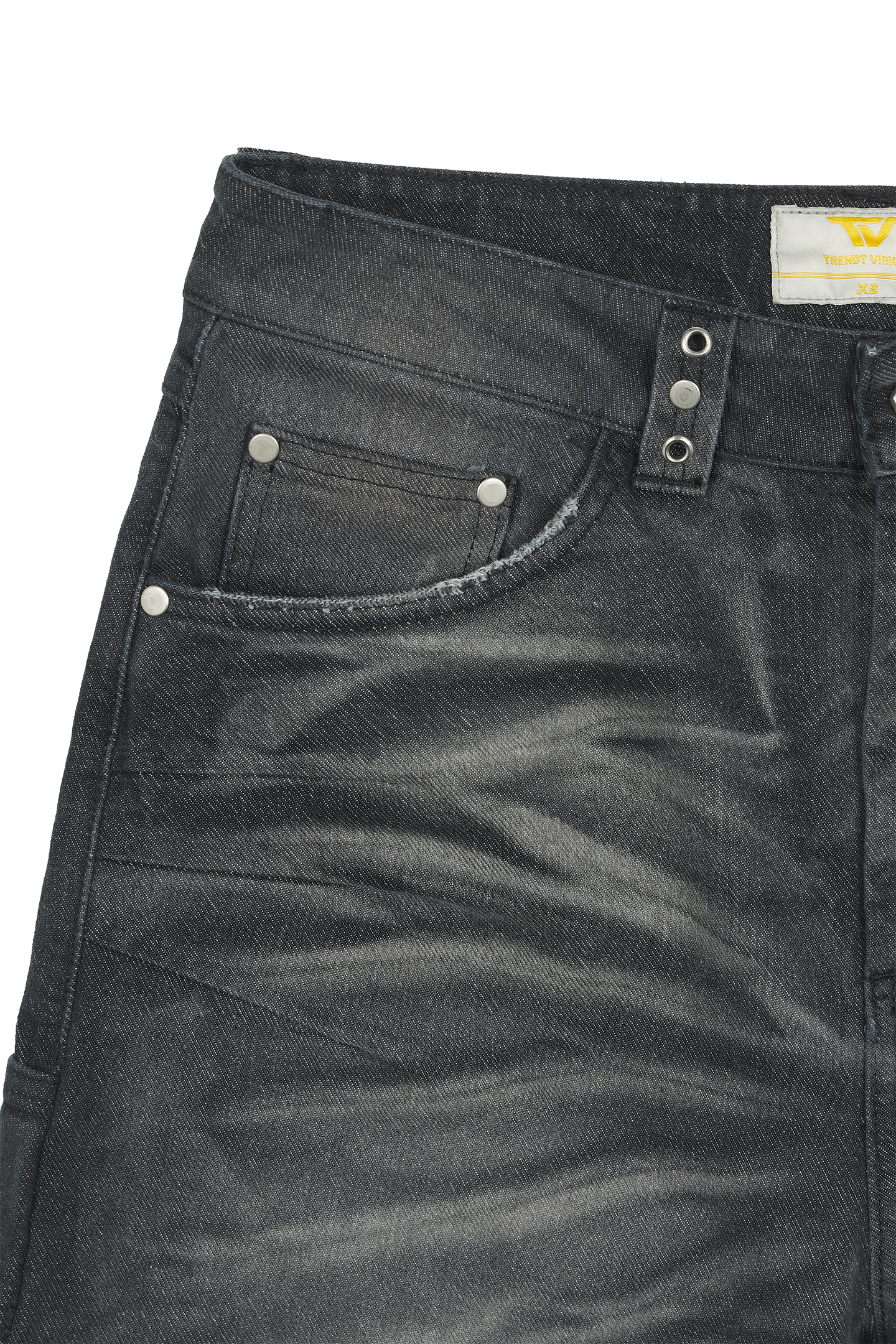 Black Whisker Denim Jeans