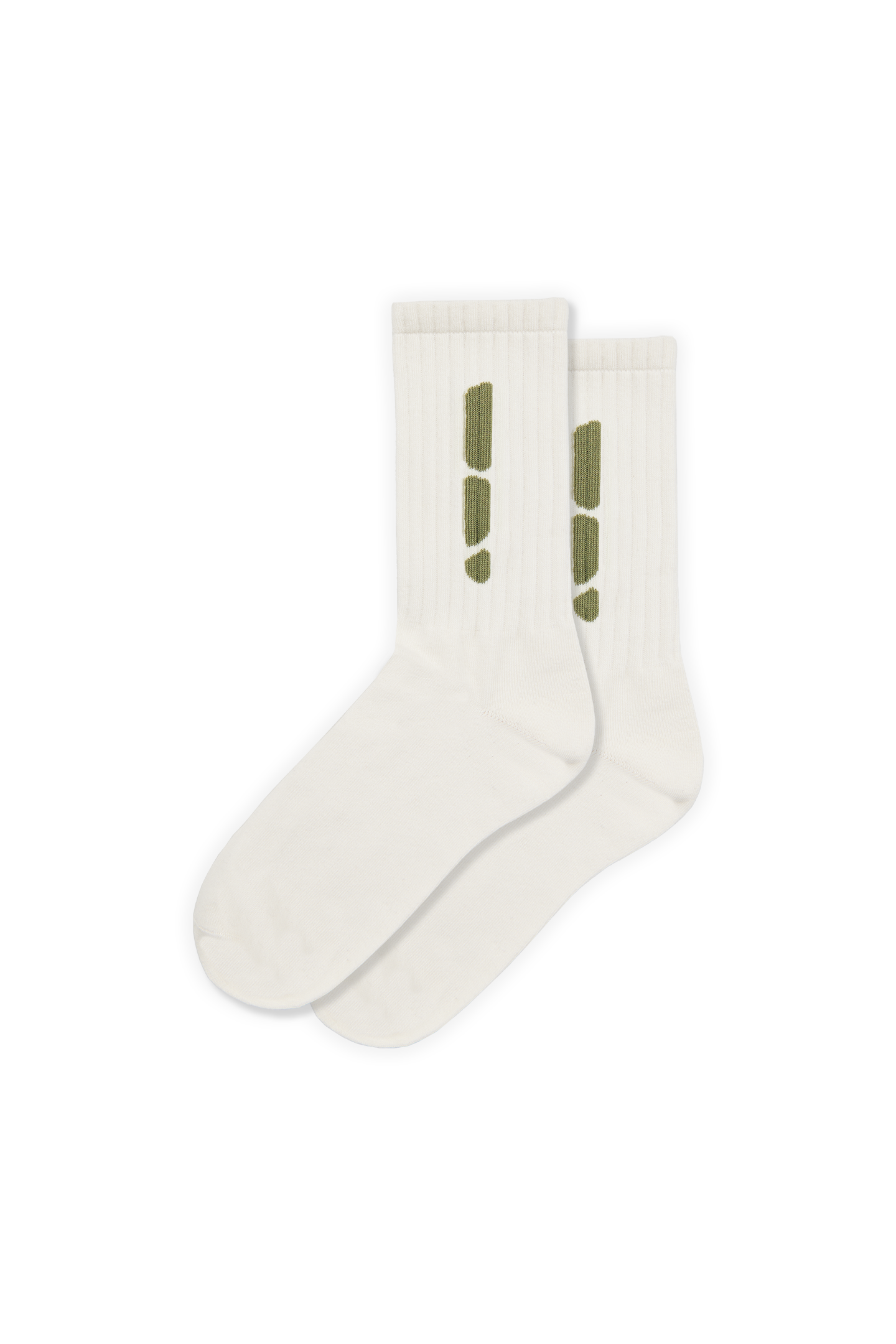 White/ Green Socks