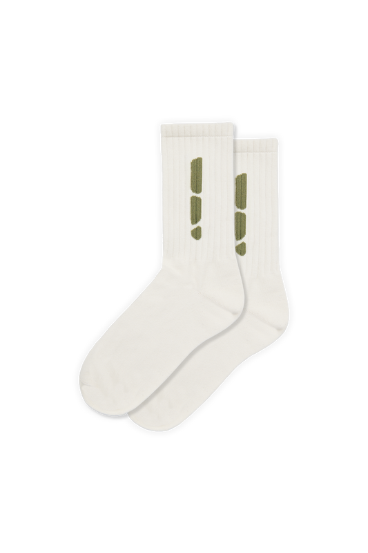 White/ Green Socks