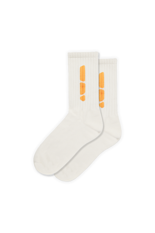 White/ Orange Socks
